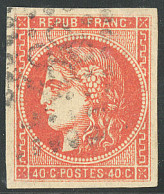 No 48d, Rouge Sang Clair, Très Frais. - TB - 1870 Emission De Bordeaux