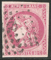 No 49, Rose, Obl Ancre. - TB - 1870 Ausgabe Bordeaux