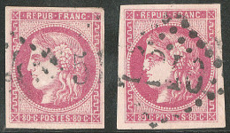 No 49, Rose, Deux Nuances, Ex Choisi. - TB - 1870 Emission De Bordeaux