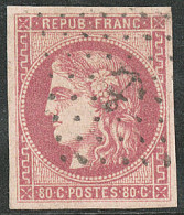 No 49d, Groseille, Obl Ancre, Pli D'angle Hors Timbre Mais TB - 1870 Ausgabe Bordeaux