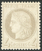 ** No 52, Gris, Très Frais Et Bien Centré. - TB - 1871-1875 Cérès