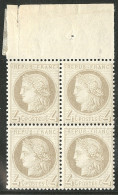 ** No 52, Gris, Bloc De Quatre Bdf, Très Frais. - TB - 1871-1875 Cérès