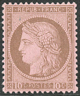 ** No 54, Brun Sur Rose, Très Frais. - TB - 1871-1875 Cérès