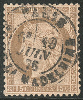 Erreur "15c". No 55b, Obl Cad Juin 76. - TB. - R - 1871-1875 Ceres