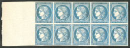 (*) Cérès. Balancier Monétaire. "00c" Bleu, Bloc De Dix Bdf. - TB - Andere & Zonder Classificatie