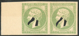 (*) Empire Napoléon III. Coussinets D'impression. 5c Vert-jaune, Paire Bdf. - TB - Autres & Non Classés