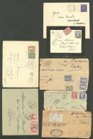 Lettre Empire Napoléon III. Lot 1894-1906, Divers Essais Utilisés Sur Enveloppe Avec Obl Diverses, Tous états - Autres & Non Classés
