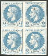 (*) Empire Lauré. 2c Bleu, Bloc De Quatre. - TB - Autres & Non Classés