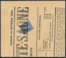 Cobalt. No 83c, Impression Typo Sur Petit Fragment De Journal De Fév 1886. - TB. - R - 1876-1878 Sage (Type I)