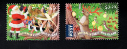 1960117405 2020 SCOTT 598 599 (XX)  POSTFRIS MINT NEVER HINGED - CHRISTMAS SANTA CLAUS ORKEST DEER - Christmas Island