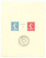 * Strasbourg. Obl Hors Timbres. No 2a, La Paire **. - TB - Other & Unclassified