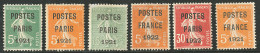 Postes Paris. Nos 26, 27 (pli D'angle), 28, 30, 32, 33. - TB Ou B - 1893-1947