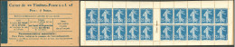 ** No 140-C1, Carnet De 20t N°140l (bleu Foncé, Couverture Postale), Infime Froissure Sur Un Ex Mais Superbe. - R - Autres & Non Classés