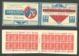 ** No 194-C3, Carnet De 20t N°194b, S.106, Couverture B, Qqs Infimes Adhérences Mais TB - Autres & Non Classés