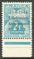 ** Annemasse. Taxe, Chiffres Maigres. No 36, Bdf. - TB - Liberazione