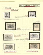 (*) 1e Orphelins. Épreuve D'artiste En Noir. Nos 148 Et 150 Avec Et Sans Valeur, 150, 152, 153(2 Dont Un "petit Caractèr - Prove D'artista