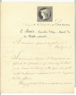 Lettre "Tête De Minerve". Lettre De E. Bruix, Conseiller D'Etat, Amiral De La Flotte Nationale, 6 Messidor An 1. - TB - Non Classificati