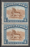 SOUTH AFRICA  - 1927 -  PAIRE SE TENANT YVERT N°27+34 * MLH - COTE = 65 EUR - Nuovi