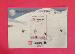 1988 Andorra - Blok MNH - Invierno 1988: Calgary