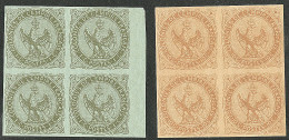 ** Nos 1 Bloc De Quatre Bdf (un Ex Pli De Gomme), 3 Bloc De Quatre, Très Frais. - TB - Stamp Boxes