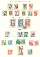 * Collection. 1945-1949 (Poste, BF), Complète Sauf Wurtemberg 37, Dont Nombreux Obl. - TB - Autres & Non Classés