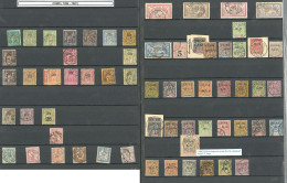 Collection. 1894-1922 (Poste), Valeurs Moyennes Dont N°18, 47, 48, 62, Etc., + Taxe 1/6, 24 à 27 (2 Séries), Qqs Doubles - Other & Unclassified