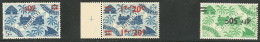 ** Variétés. Nos 256a, 257a Bdf, 260a. - TB - Andere & Zonder Classificatie