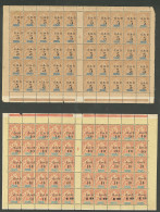 ** Nos 45, 46, 2 Panneaux De 25ex, Mill. 3, Avec Les Différentes Variétés. - TB - Other & Unclassified