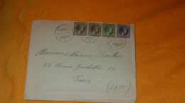 ENVELOPPE + LETTRE ANCIENNE DE 1938../ CACHETS REDANGE LUXEMBOURG POUR PARIS + TIMBRES X4 - 1926-39 Charlotte De Profil à Droite