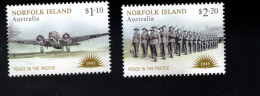 1960122814 2020 SCOTT 1160 1161 (XX)  POSTFRIS MINT NEVER HINGED - END OF WORLD WAR II IN THE PACIFIC - 75TH ANNIV - Norfolk Island