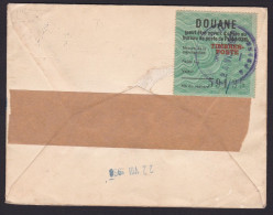 Denmark: Cover To Czechoslovakia, 1950, 7 Stamps, Label Customs Control At Back (minor Damage) - Lettres & Documents