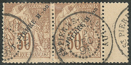 Sans "S" à "St". No 26b (Tillard #1891-14b), En Paire Bdf Avec Normal, Obl Cad 2.12.91. - TB - Sonstige & Ohne Zuordnung