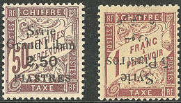 ** Taxe. Variétés. Nos 20a, 31a*. - TB - Autres & Non Classés