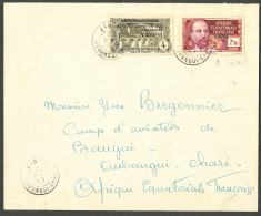 Lettre Cad "Bangui/Oubangui-Chari". Nos 102 + 123a Sur Enveloppe Locale, 1943. - TB - Other & Unclassified