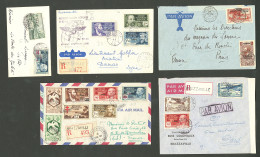 Lettre 1937-1946, 5 Lettres D'AEF. - TB - Autres & Non Classés