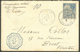 Lettre BENIN. Cad "Kotonou/Benin". CG No 51 Sur Lettre Au Tarif Militaire Pour  Brest, à Côté Cachet Octog. Bleu "Loango - Other & Unclassified