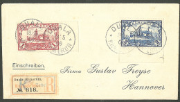 Lettre Cad "Duala/Kamerun". Nos 16+ 17 Sur Enveloppe Recommandée Pour L'Allemagne. 1906. - TB - Other & Unclassified