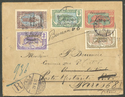 Lettre Cad "Duala/Kamerun", Sur Entier 10c + 67 + 68 + 70 + 76 Sur Enveloppe Recommandée Pour Paris, 1917. - TB - Autres & Non Classés