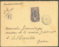 Lettre Cad "Duala/Cameroun". No 76 Sur Enveloppe Recommandée Pour Libreville, 1916, . - TB - Other & Unclassified