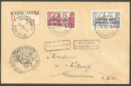 Lettre Cad "N'Kong Samba/Cameroun". Nos 245 + 246 Sur Enveloppe Recommandée Pour Melong, 1941. - TB - Andere & Zonder Classificatie