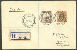 Lettre Cad "Tinto/Nigeria". Cameroun 25 + Nigeria 6 Sur Enveloppe Recommandée Pour Berne, 1920. - TB - Autres & Non Classés