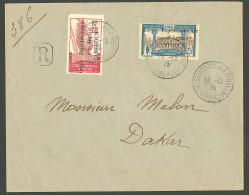 Lettre Cad "Trésor Et Postes Aux Armées/Cameroun". Nos 42 + 44 Sur Enveloppe Recommandée Pour Dakar, 1915. - TB - Altri & Non Classificati