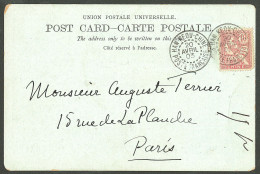 Lettre Cad "Han-Keou Chine/Poste Française". No 24 Sur CP Pour Paris, 1903. - TB - Other & Unclassified