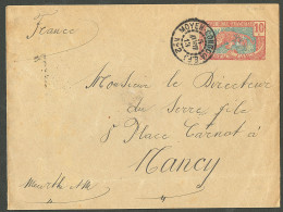 Lettre Cad "Moyen Congo (AEF) No 2" Sur Entier 10c Panthère Pour Nancy, 1913. - TB - Other & Unclassified