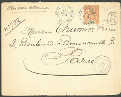 Lettre Cad "Cote D'ivoire/Assinie". No 10 Sur Enveloppe Recommandée Pour Paris, 1904. - TB - Altri & Non Classificati