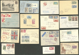 Lettre 1905-1945, 26 Enveloppes De Côte D'Ivoire, Affts Et Obl Divers. - TB - Sonstige & Ohne Zuordnung