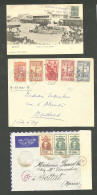Lettre 1905-1939, 2 Enveloppes Et Une CP. - TB - Autres & Non Classés