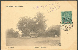 Lettre Cad "Diapaga/Dahomey Depces". Bénin No 36 Sur CP Pour Bray-sur-Seine, 1904. - TB - Altri & Non Classificati