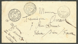 Lettre Cad "Say/Haut-Dahomey" + "Correspce Militaire/Porto-Novo Benin" Sur Enveloppe En FM, 1901. - TB - Other & Unclassified