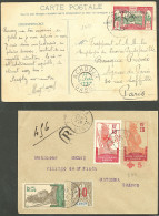 Lettre 1916-1930, 1 Enveloppe Et Une CP Obl Cad Achouka Et Mayoumba. - TB - Autres & Non Classés